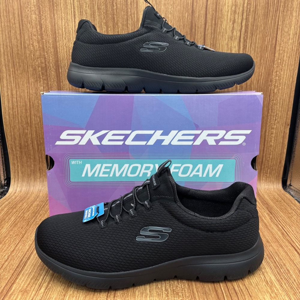 Skechers Summits Summer Blush Sneakers Womens 11‎ Wide Black 150268W/BBK NEW